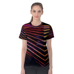 Abstract Neon Background Light Women s Cotton Tee