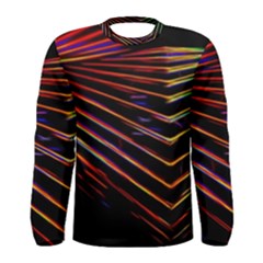 Abstract Neon Background Light Men s Long Sleeve Tee