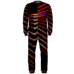 Abstract Neon Background Light Onepiece Jumpsuit (men) 