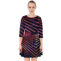 Abstract Neon Background Light Smock Dress by HermanTelo