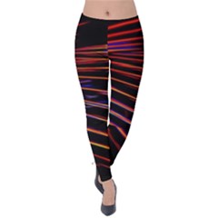 Abstract Neon Background Light Velvet Leggings