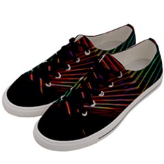 Abstract Neon Background Light Men s Low Top Canvas Sneakers by HermanTelo