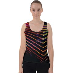 Abstract Neon Background Light Velvet Tank Top