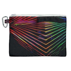 Abstract Neon Background Light Canvas Cosmetic Bag (xl)