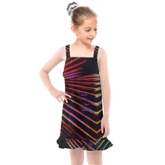 Abstract Neon Background Light Kids  Overall Dress