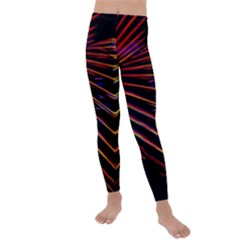 Abstract Neon Background Light Kids  Lightweight Velour Leggings