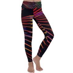 Abstract Neon Background Light Kids  Lightweight Velour Classic Yoga Leggings by HermanTelo