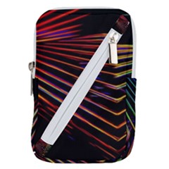 Abstract Neon Background Light Belt Pouch Bag (small)