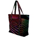 Abstract Neon Background Light Zip Up Canvas Bag View1