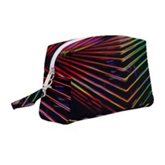 Abstract Neon Background Light Wristlet Pouch Bag (medium)