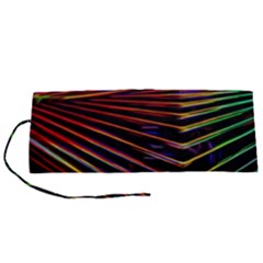 Abstract Neon Background Light Roll Up Canvas Pencil Holder (s)