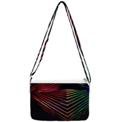 Abstract Neon Background Light Double Gusset Crossbody Bag