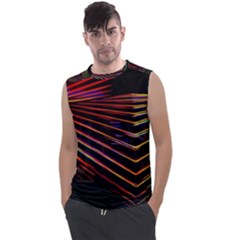 Abstract Neon Background Light Men s Regular Tank Top