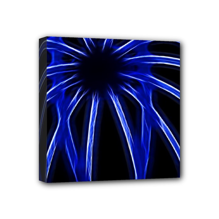 Light Effect Blue Bright Design Mini Canvas 4  x 4  (Stretched)