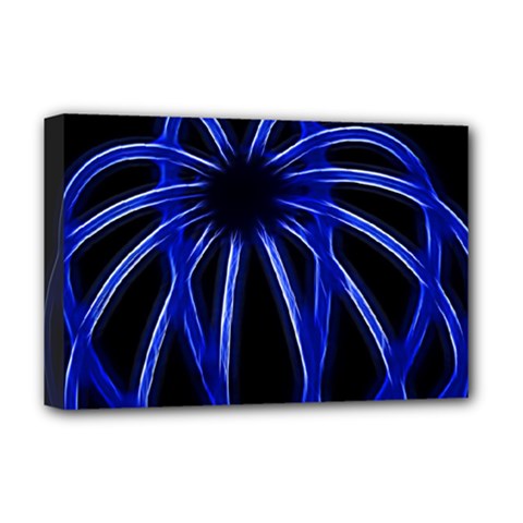 Light Effect Blue Bright Design Deluxe Canvas 18  X 12  (stretched)