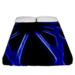 Light Effect Blue Bright Design Fitted Sheet (king Size)