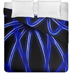 Light Effect Blue Bright Design Duvet Cover Double Side (king Size)