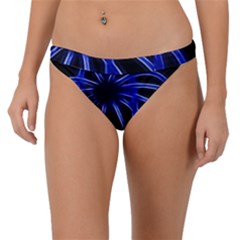 Light Effect Blue Bright Design Band Bikini Bottom