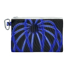 Light Effect Blue Bright Design Canvas Cosmetic Bag (large) by HermanTelo