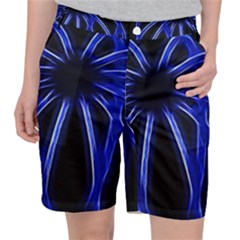 Light Effect Blue Bright Design Pocket Shorts