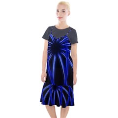 Light Effect Blue Bright Design Camis Fishtail Dress