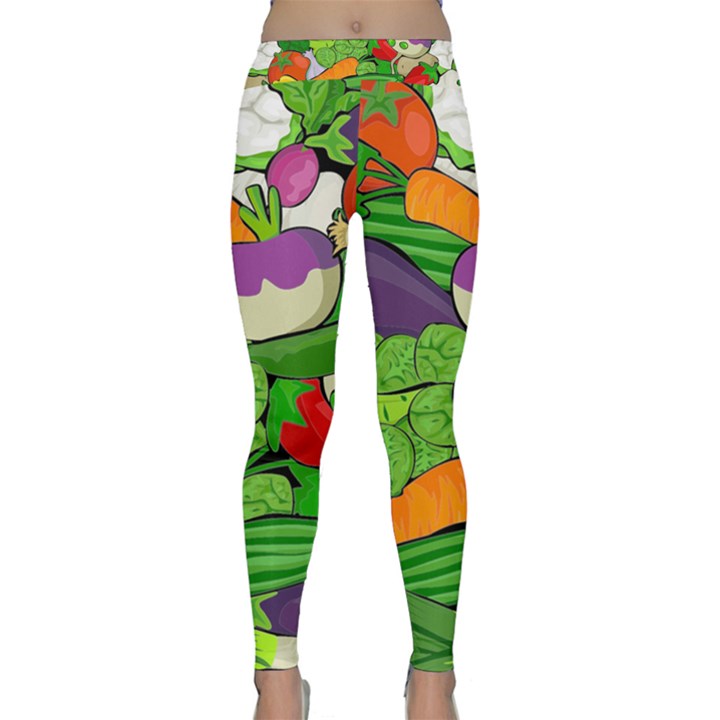 Vegetables Bell Pepper Broccoli Classic Yoga Leggings