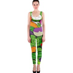 Vegetables Bell Pepper Broccoli One Piece Catsuit