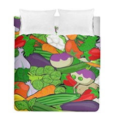 Vegetables Bell Pepper Broccoli Duvet Cover Double Side (full/ Double Size) by HermanTelo