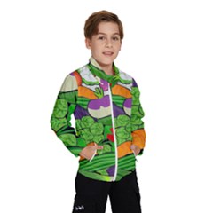 Vegetables Bell Pepper Broccoli Kids  Windbreaker