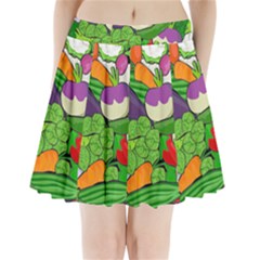 Vegetables Bell Pepper Broccoli Pleated Mini Skirt by HermanTelo