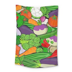 Vegetables Bell Pepper Broccoli Small Tapestry