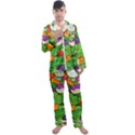 Vegetables Bell Pepper Broccoli Men s Satin Pajamas Long Pants Set View1