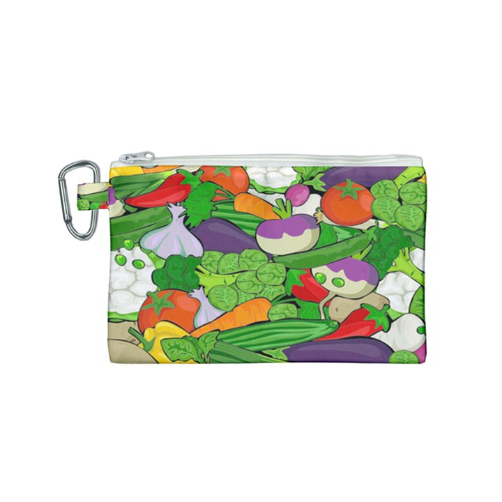 Vegetables Bell Pepper Broccoli Canvas Cosmetic Bag (Small)