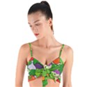 Vegetables Bell Pepper Broccoli Woven Tie Front Bralet View1