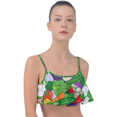 Vegetables Bell Pepper Broccoli Frill Bikini Top by HermanTelo