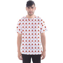 Background Flowers Multicolor Men s Sports Mesh Tee