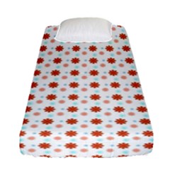 Background Flowers Multicolor Fitted Sheet (single Size)