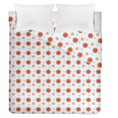 Background Flowers Multicolor Duvet Cover Double Side (queen Size)