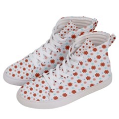 Background Flowers Multicolor Men s Hi-top Skate Sneakers