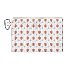 Background Flowers Multicolor Canvas Cosmetic Bag (large) by HermanTelo