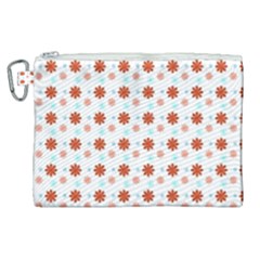 Background Flowers Multicolor Canvas Cosmetic Bag (xl) by HermanTelo