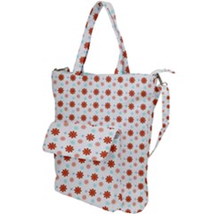 Background Flowers Multicolor Shoulder Tote Bag