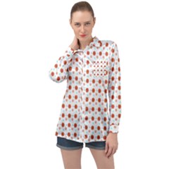 Background Flowers Multicolor Long Sleeve Satin Shirt