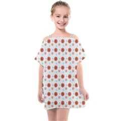 Background Flowers Multicolor Kids  One Piece Chiffon Dress by HermanTelo