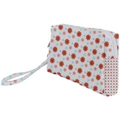 Background Flowers Multicolor Wristlet Pouch Bag (small)