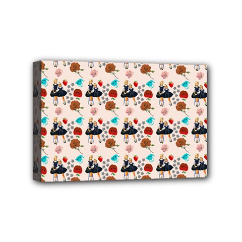 Retro Girls Dress In Black Pattern Mini Canvas 6  X 4  (stretched) by snowwhitegirl