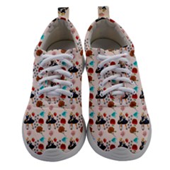 Retro Girls Dress In Black Pattern Women Athletic Shoes