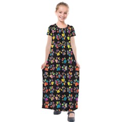 Paws Kids  Short Sleeve Maxi Dress by ArtworkByPatrick