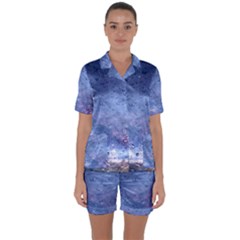 Gouttes D eau Galaxy Satin Short Sleeve Pyjamas Set by kcreatif