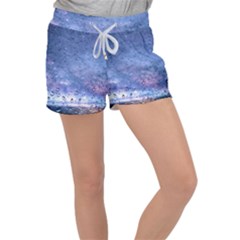 Gouttes D eau Galaxy Women s Velour Lounge Shorts by kcreatif